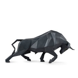 Lladrò Statua Scultura Toro Nero Opaco Ref.  01009593