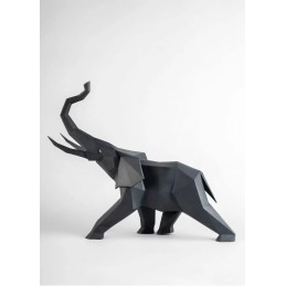 LLadrò Statua Scultura Elefante Nero Opaco Ref.  01009559