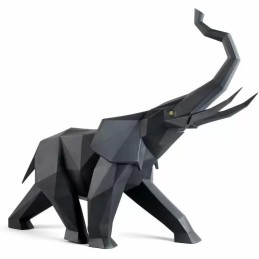Lladrò Figurine Sculpture Matte Black Elephant Ref. 01009559