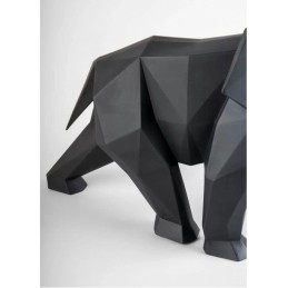 Lladrò Figurine Sculpture Matte Black Elephant Ref. 01009559