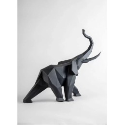 LLadrò Statua Scultura Elefante Nero Opaco Ref.  01009559