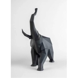LLadrò Statua Scultura Elefante Nero Opaco Ref.  01009559