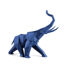 Lladrò Figurine Sculpture Blue Elephant Ref. 01009560