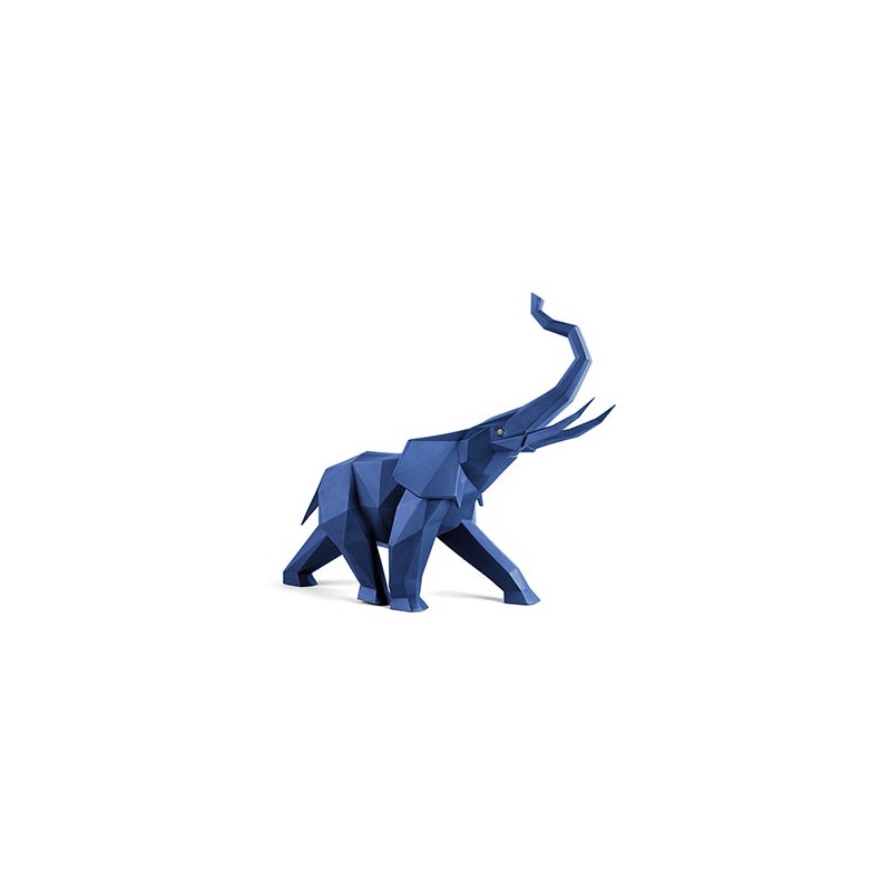 Lladrò Figurine Sculpture Blue Elephant Ref. 01009560