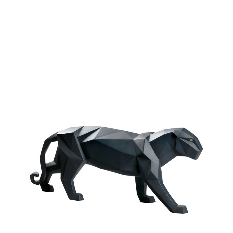 Lladrò Sculpture Matte Black Panther Limited Edition Ref. 01009299