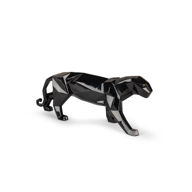 Lladrò Sculpture Black Frosting Panther Limited Edition Ref. 01009496