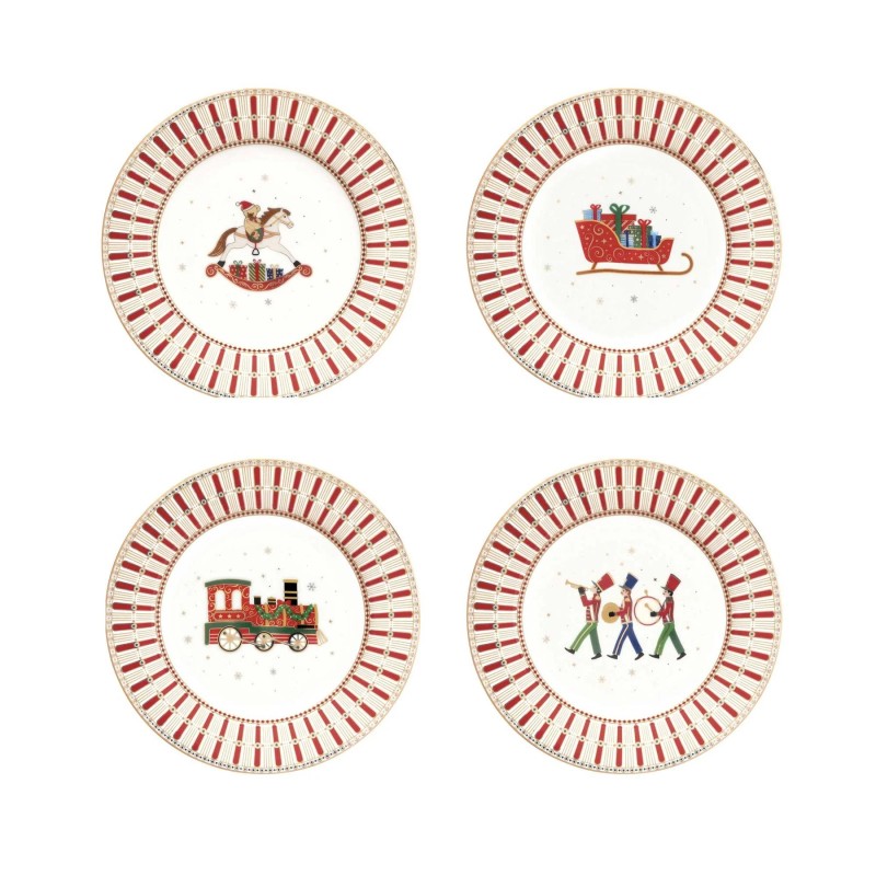 Easy Life Set 4 Piatti Dessert Ø19cm POLAR EXPRESS