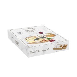 Easy Life Tagliere Formaggio In Bamboo Con Vetro e Coltellini LES FROMAGES