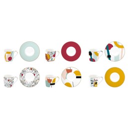 Easy Life Set 6 Tazzine Espresso Con Piattini MODERNISM