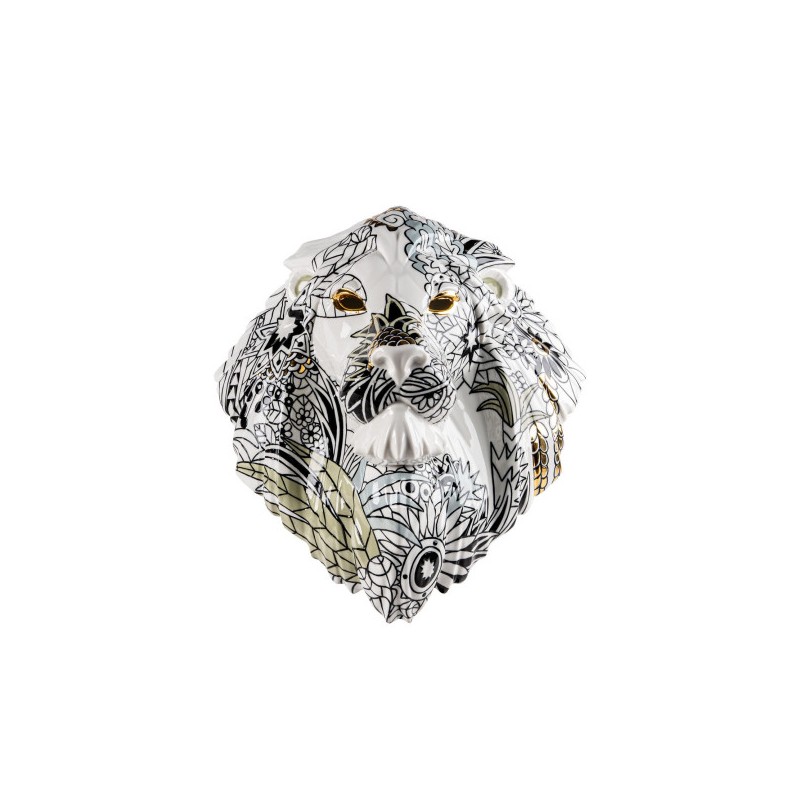 LLadrò Statua Scultura Maschera Leone Natura Selvaggia Ref. 1009703