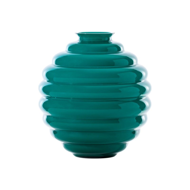 Venini Deco Vase Green Paraiba H. 24. 5 cm Ref. 707.07