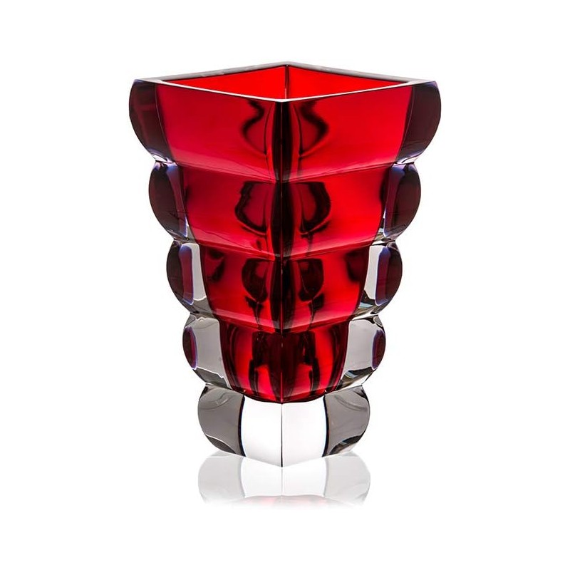 ROGASKA Red Vase Model "Adria" Crystal 25 cm Cod. 126227