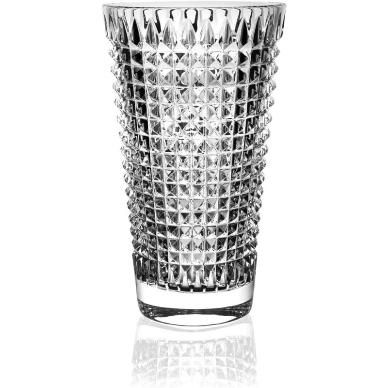 ROGASKA Vaso Modello "Diamond" in Cristallo Altezza 27.5 cm Cod. 127451