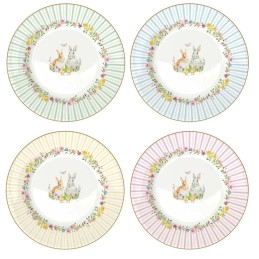 Easy Life Set Of 4 Dessert Plates Ø19cm "HAPPY EASTER"