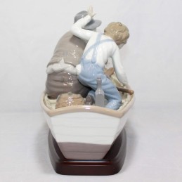 LLADRÓ Grandfather Fisherman Statue 01005215