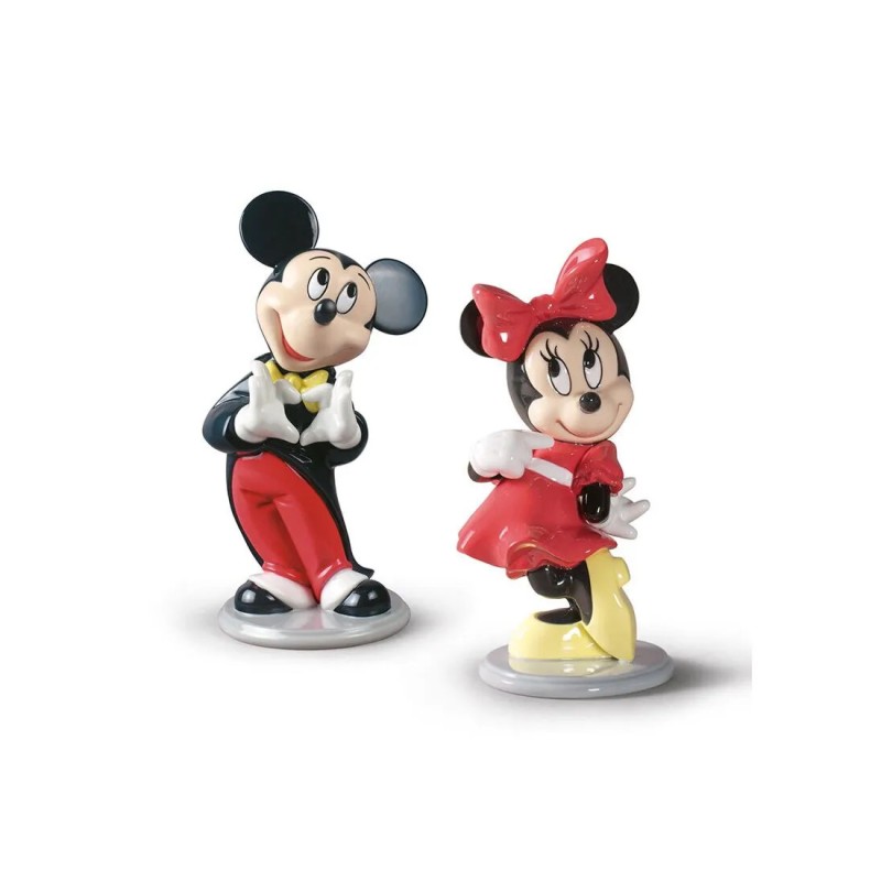 Lladrò Set Statuine Disney Mickey Mouse e Minnie Mouse Ref. 01009079 - 01009345