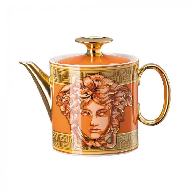 Versace Rosenthal Medusa Amplified Orange Coin Teiera 0. 90 l