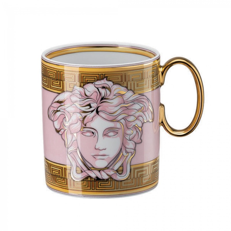 Versace Rosenthal Medusa Amplified Bicchiere con Manico Pink Coin
