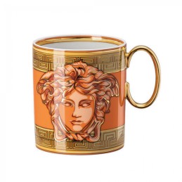 Versace Rosenthal Medusa Amplified Mug with Handle Golden Coin