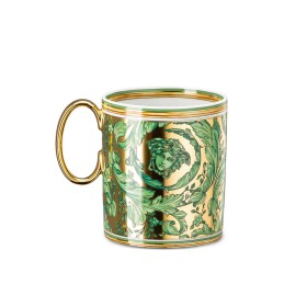 Versace Rosenthal Medusa Garland Green Gold Mug With Handle 2024