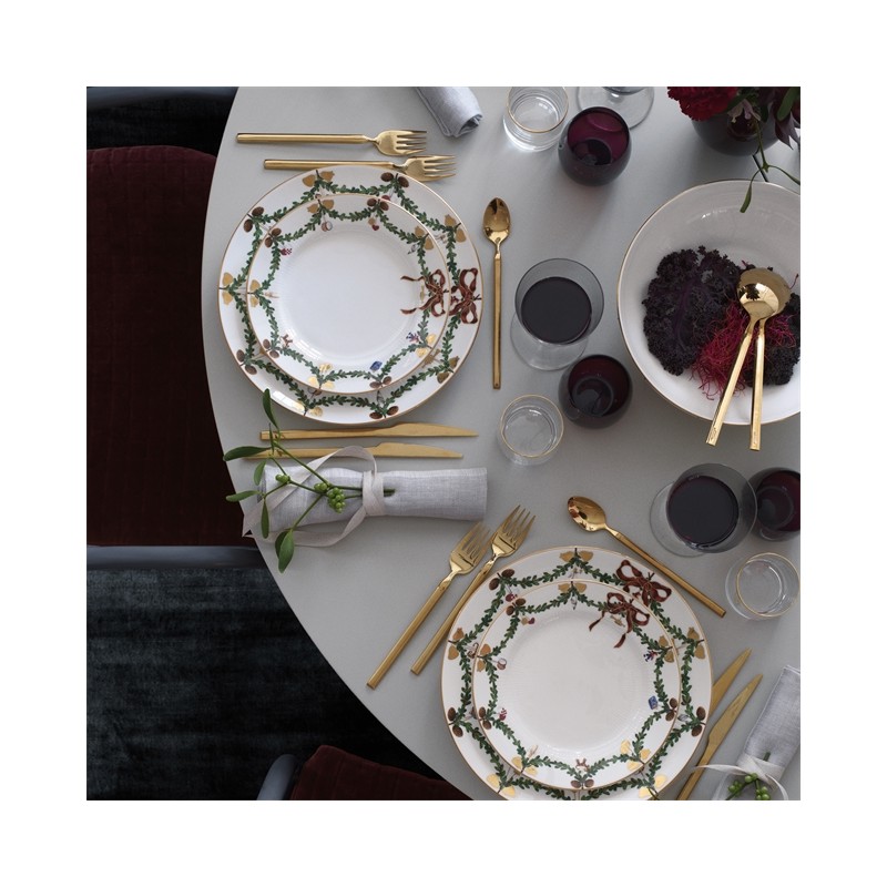 Royal Copenhagen Star Fluted Christmas Servizio Piatti 18 Pz