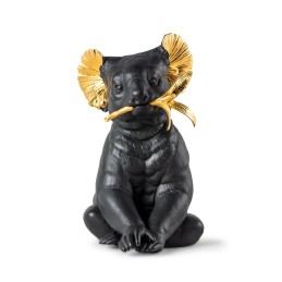 Lladrò Scultura - Figurina Koala (Nero-Oro) Edizione Limitata Ref. 01009769