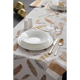 Arthur Krupp Neve Bone China Set 6 Piatti Piani 27 cm