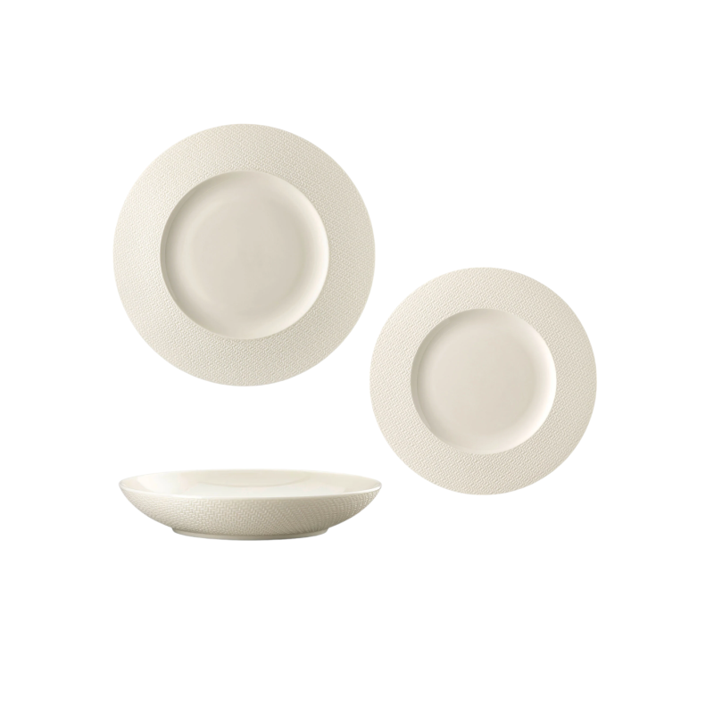 Rosenthal Kumi Dinner Set 18 Pcs White Tone