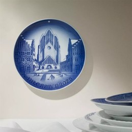 Bing & Grondahl Christmas Plate 2025 "Grundtvig's Church" in Porcelain
