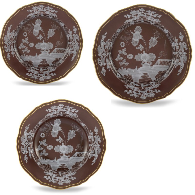 Richard Ginori Oriente Italiano Chestnut Table Setting 3 Pcs