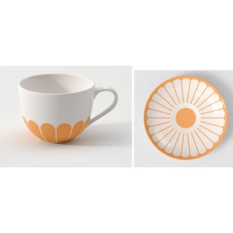 Villeroy & Boch Fleur Soleil Set 6 Pcs Coffee Cup & Saucer Premium Porcelain