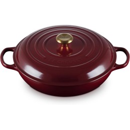 Le Creuset Evolution Cast Iron Low Saucepan 30 cm Garnet