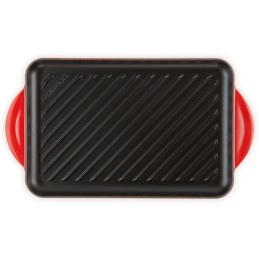 Le Creuset Rectangular Grill 32 x 22 cm in enamelled cast iron, CHERRY
