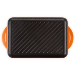 Le Creuset Grill rettangolare 32 x 22 cm in ghisa vetrificata, ARANCIO