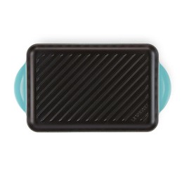 Le Creuset Rectangular Grill 32 x 22 cm in enamelled cast iron, BLUE