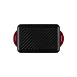 Le Creuset Grill rettangolare 32 x 22 cm in ghisa vetrificata, GRANATA