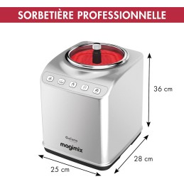 Magimix Gelato Expert Gelatiera compressore 180W 2L Acciaio inossidabile