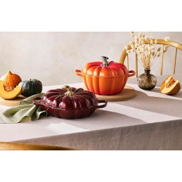 Le Creuset Braiser Figural Pumpkin Enamel Cast Iron, 2.75 qt., Garnet