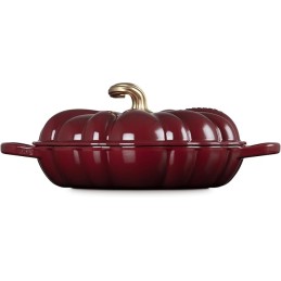 Le Creuset Braiser Figural Pumpkin Enamel Cast Iron, 2.75 qt., Garnet