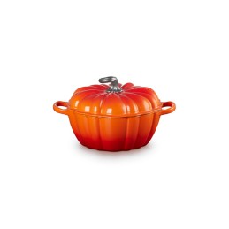 Le Creuset Cocotte Figural Pumpkin Enamel Cast Iron, 24 cm, Orange