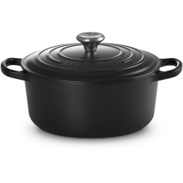 Le Creuset Cocotte Rotonda Evolution in Ghisa 22 cm, Nero Matto
