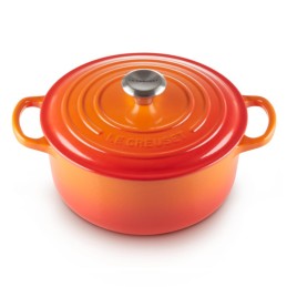 Le Creuset Cocotte Rotonda Evolution in Ghisa 22 cm, Arancio