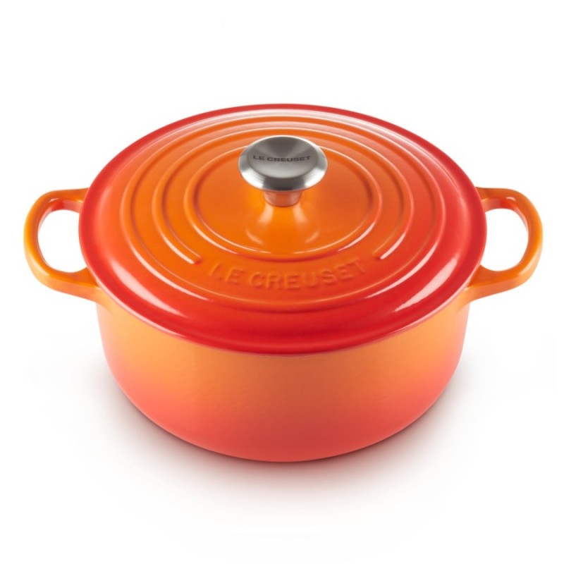 Le Creuset Cocotte Rotonda Evolution in Ghisa 22 cm, Arancio