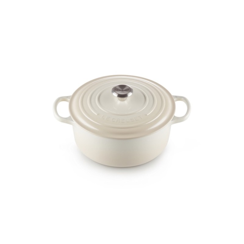 Le Creuset Cocotte Rotonda Evolution in Ghisa 22 cm, Meringue