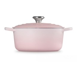Le Creuset Cocotte Evolution Rotonda in Ghisa 24 cm, Rosa Chiaro