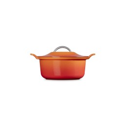 Le Creuset Cocotte Rotonda Heritage in Ghisa 26 cm, Arancio