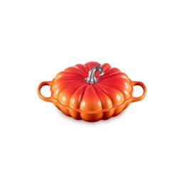 Le Creuset Braiser Figural Pumpkin Enamel Cast Iron, 28 cm, Orange
