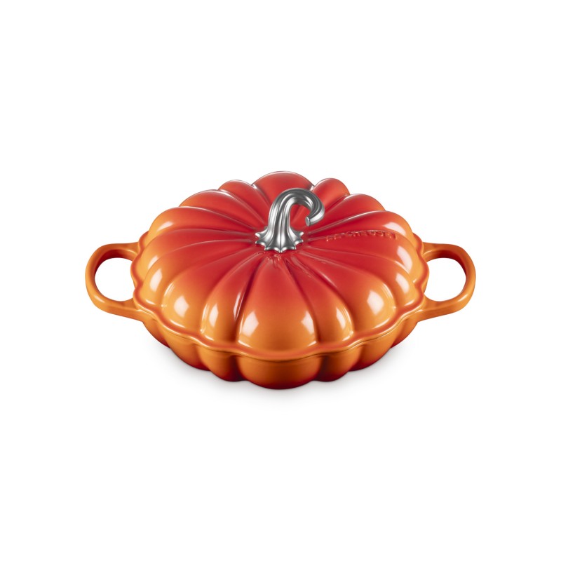 Le Creuset Braiser Figural Pumpkin Enamel Cast Iron, 28 cm, Orange