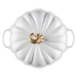 Le Creuset Tegame Zucca Ghisa Smaltata, 28 cm, White Gold
