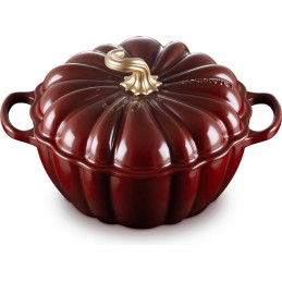Le Creuset Cocotte Zucca Ghisa Smaltata, 24 cm, Garnet Gold